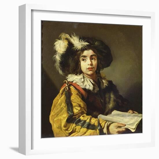 The Young Singer-Claude Vignon-Framed Giclee Print