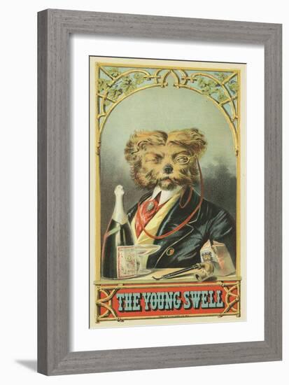 The Young Swell Brand Tobacco Label-Lantern Press-Framed Art Print