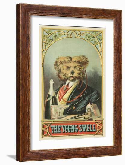 The Young Swell Brand Tobacco Label-Lantern Press-Framed Art Print