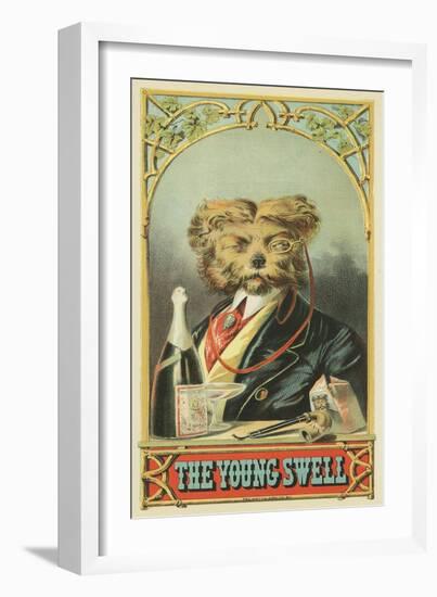 The Young Swell Brand Tobacco Label-Lantern Press-Framed Art Print