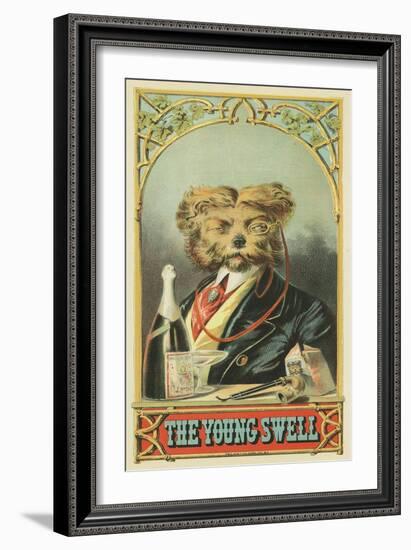 The Young Swell Brand Tobacco Label-Lantern Press-Framed Art Print