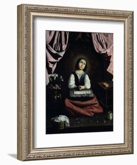 The Young Virgin, C1632-33-Francisco de Zurbarán-Framed Giclee Print