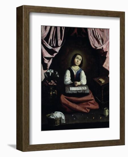 The Young Virgin, C1632-33-Francisco de Zurbarán-Framed Giclee Print