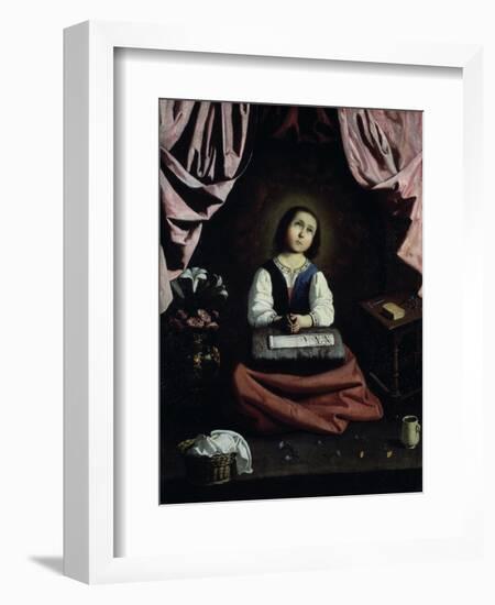 The Young Virgin, C1632-33-Francisco de Zurbarán-Framed Giclee Print
