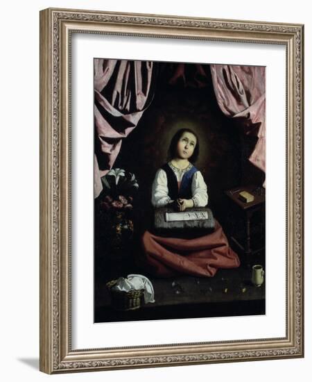 The Young Virgin, C1632-33-Francisco de Zurbarán-Framed Giclee Print