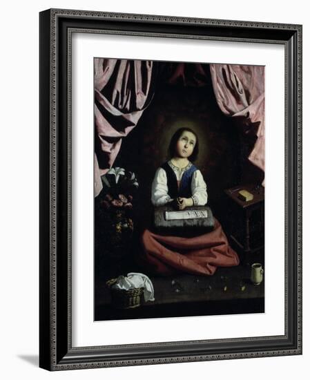 The Young Virgin, C1632-33-Francisco de Zurbarán-Framed Giclee Print