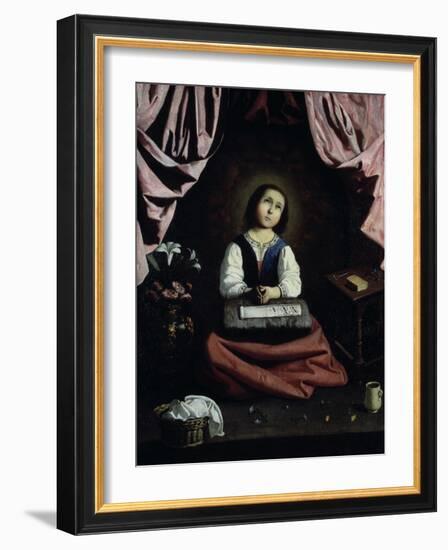 The Young Virgin, C1632-33-Francisco de Zurbarán-Framed Giclee Print