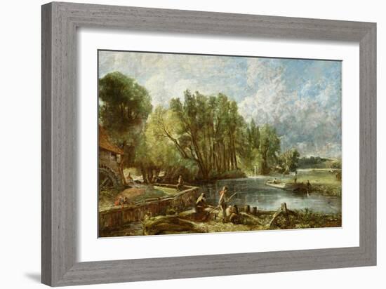 The Young Waltonians - Stratford Mill, c.1819-25-John Constable-Framed Giclee Print