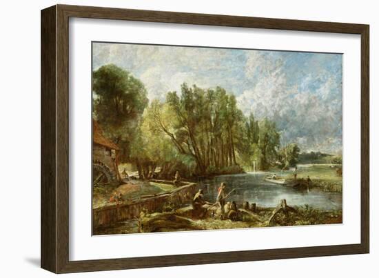 The Young Waltonians - Stratford Mill, c.1819-25-John Constable-Framed Giclee Print