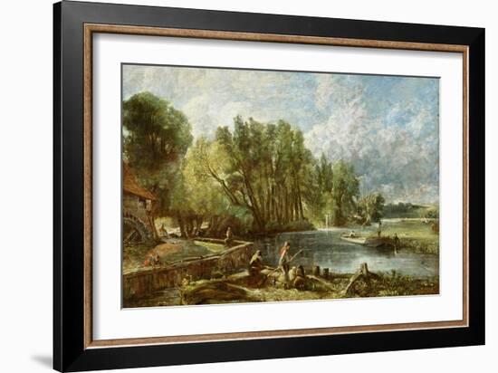 The Young Waltonians - Stratford Mill, c.1819-25-John Constable-Framed Giclee Print