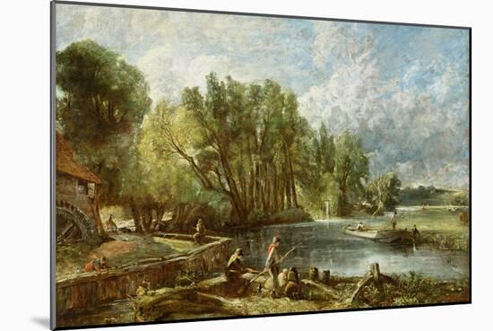 The Young Waltonians - Stratford Mill, c.1819-25-John Constable-Mounted Giclee Print