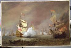The Burning of "The Royal James" at the Battle of Sole Bank, 6th June 1672-Willem Van De, The Younger Velde-Giclee Print