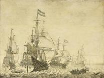 Sea Battle of the Anglo-Dutch Wars, c.1700-Willem Van De, The Younger Velde-Giclee Print