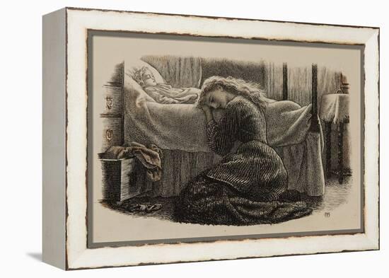 The Youngest Child's Death, C.1865 (Ink on Paper)-Arthur Hughes-Framed Premier Image Canvas