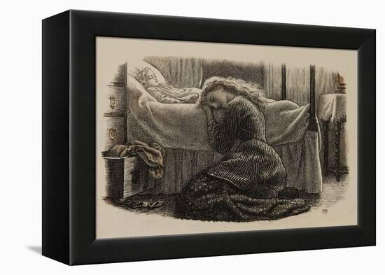 The Youngest Child's Death, C.1865 (Ink on Paper)-Arthur Hughes-Framed Premier Image Canvas