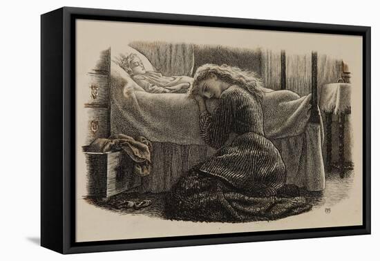 The Youngest Child's Death, C.1865 (Ink on Paper)-Arthur Hughes-Framed Premier Image Canvas