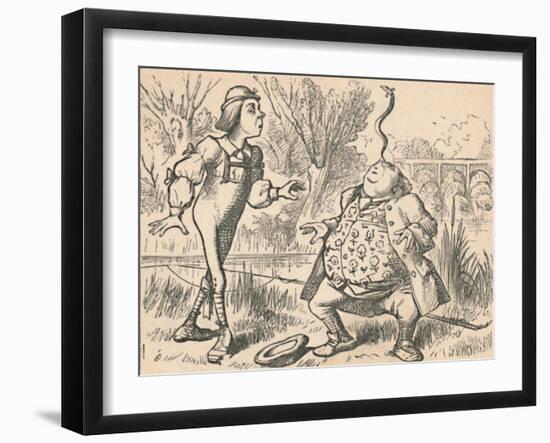 'The youth and his father, who is balancing a fish on his nose', 1889-John Tenniel-Framed Giclee Print