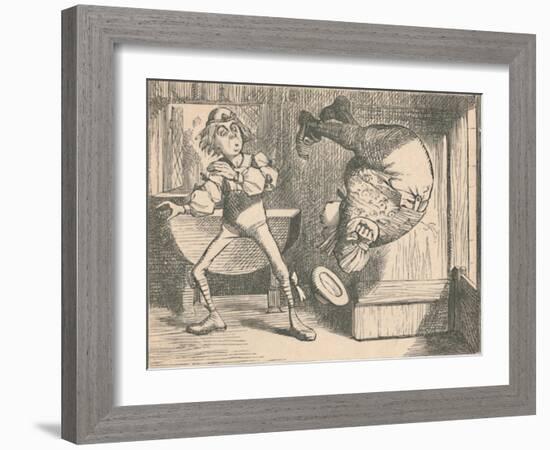 'The youth and the sage. The sage doing a somersault', 1889-John Tenniel-Framed Giclee Print