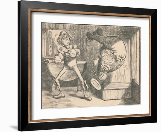 'The youth and the sage. The sage doing a somersault', 1889-John Tenniel-Framed Giclee Print