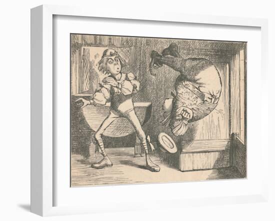 'The youth and the sage. The sage doing a somersault', 1889-John Tenniel-Framed Giclee Print