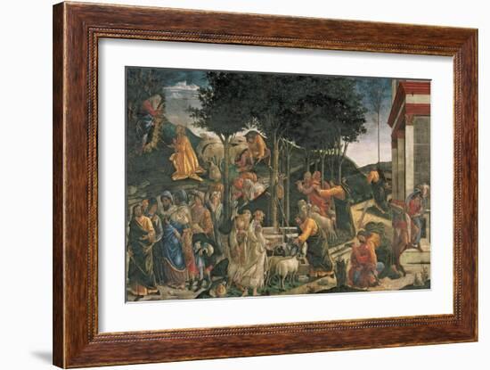 The Youth of Moses, in the Sistine Chapel, 1481 (Fresco) (For Detail See 315896)-Sandro Botticelli-Framed Giclee Print