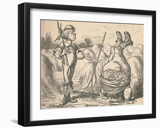 'The youth talking to this father, who is doing a handstand', 1889-John Tenniel-Framed Giclee Print