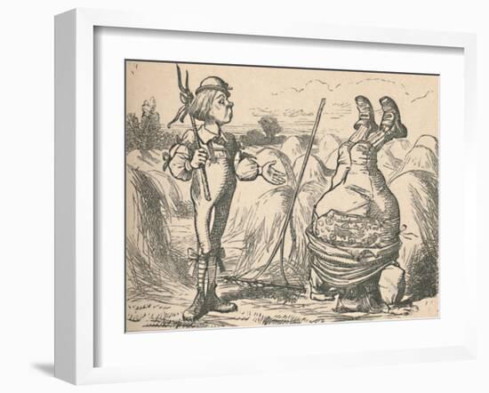 'The youth talking to this father, who is doing a handstand', 1889-John Tenniel-Framed Giclee Print