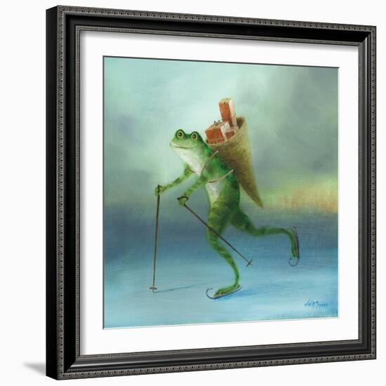 The Yuletide Frog-DD McInnes-Framed Premium Giclee Print