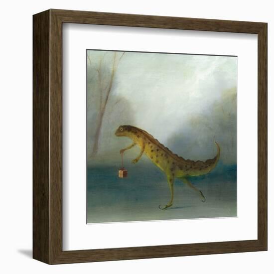 The Yuletide Newt-DD McInnes-Framed Art Print