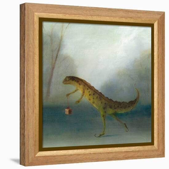 The Yuletide Newt-DD McInnes-Framed Stretched Canvas