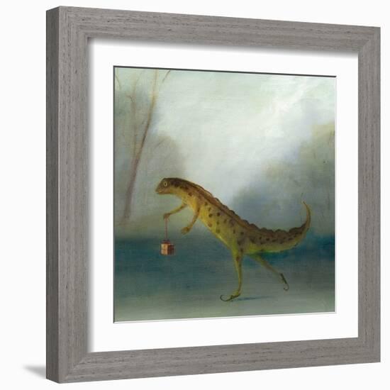 The Yuletide Newt-DD McInnes-Framed Art Print