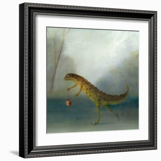 The Yuletide Newt-DD McInnes-Framed Art Print