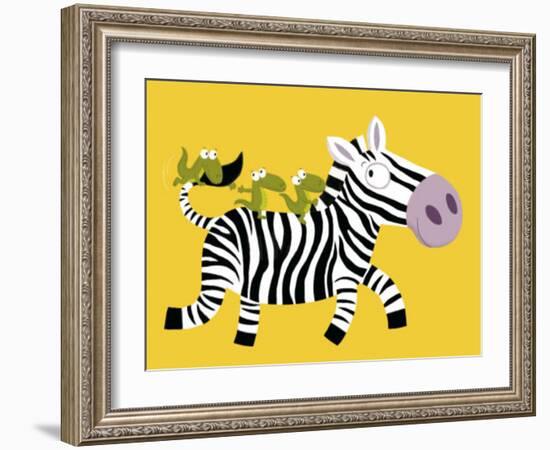 The Zebra-Nathalie Choux-Framed Art Print