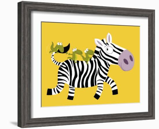 The Zebra-Nathalie Choux-Framed Art Print