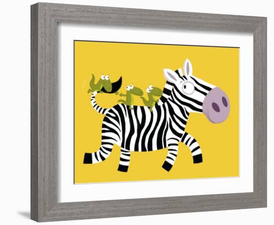 The Zebra-Nathalie Choux-Framed Art Print
