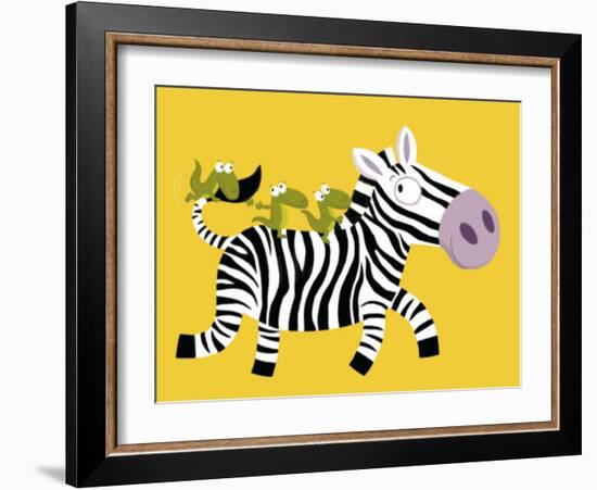 The Zebra-Nathalie Choux-Framed Art Print