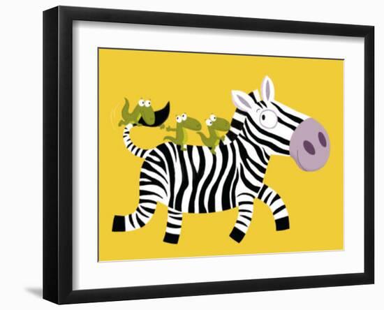 The Zebra-Nathalie Choux-Framed Art Print