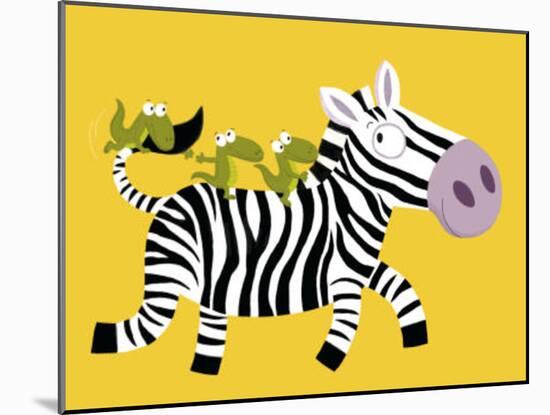 The Zebra-Nathalie Choux-Mounted Art Print