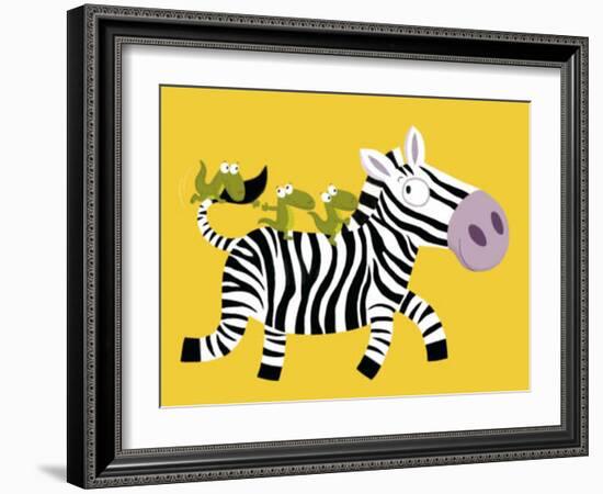 The Zebra-Nathalie Choux-Framed Art Print