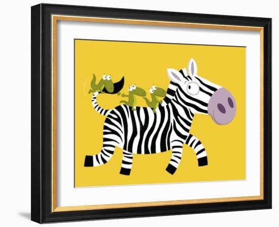 The Zebra-Nathalie Choux-Framed Art Print