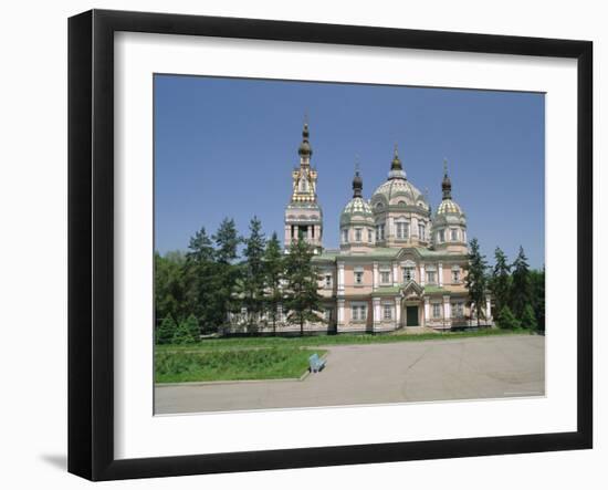 The Zenkov Cathedral Built with Wood, But No Nails, in 1904, at Almaty, Kazakhstan, Central Asia-Gavin Hellier-Framed Photographic Print