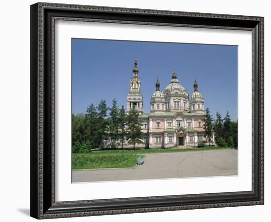 The Zenkov Cathedral Built with Wood, But No Nails, in 1904, at Almaty, Kazakhstan, Central Asia-Gavin Hellier-Framed Photographic Print