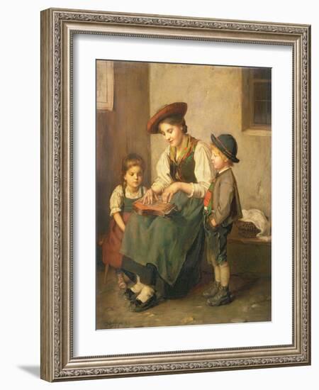 The Zither Player-Franz Von Defregger-Framed Giclee Print