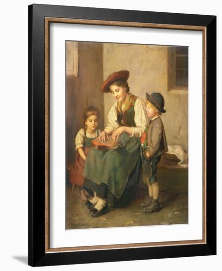 The Zither Player-Franz Von Defregger-Framed Giclee Print