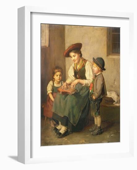 The Zither Player-Franz Von Defregger-Framed Giclee Print