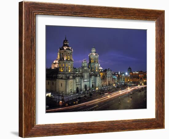 The Zocalo, Mexico City, Mexico-Walter Bibikow-Framed Photographic Print