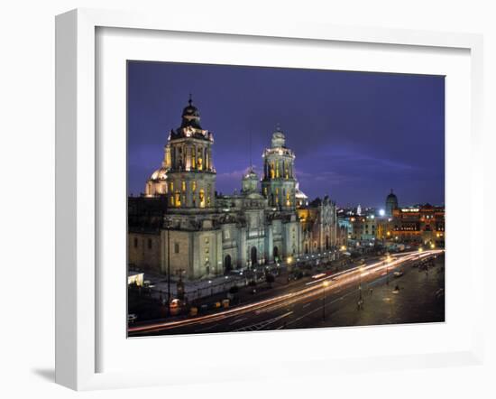The Zocalo, Mexico City, Mexico-Walter Bibikow-Framed Photographic Print