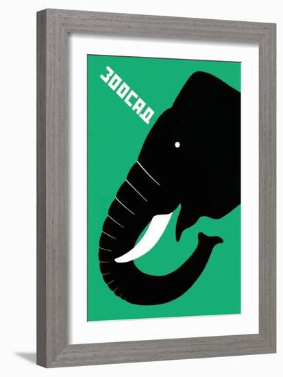 The Zoo, Elephant-Dmitri Bulanov-Framed Art Print