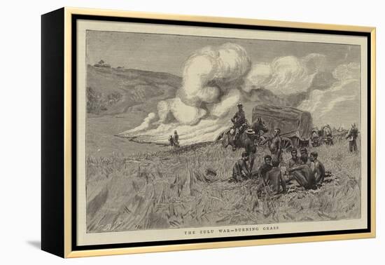 The Zulu War, Burning Grass-William Lionel Wyllie-Framed Premier Image Canvas