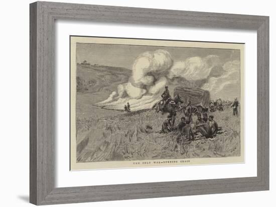 The Zulu War, Burning Grass-William Lionel Wyllie-Framed Giclee Print